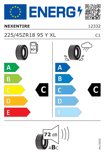 225/45 R 18 tl. 95 Y NEXEN  N'Fera SU1, BSW RPB XL